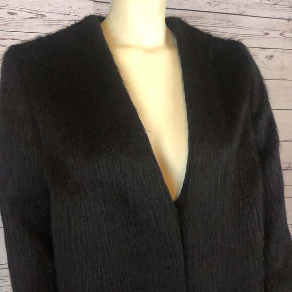 RESERSIBLE BLACK HOBO FAUX FUR COAT size medium - Picture 4 of 13
